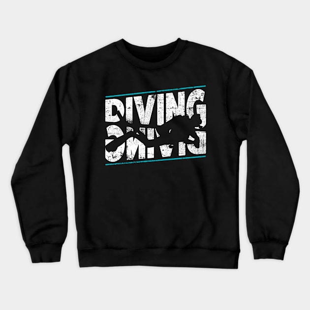 Diver Diving Crewneck Sweatshirt by Teeladen